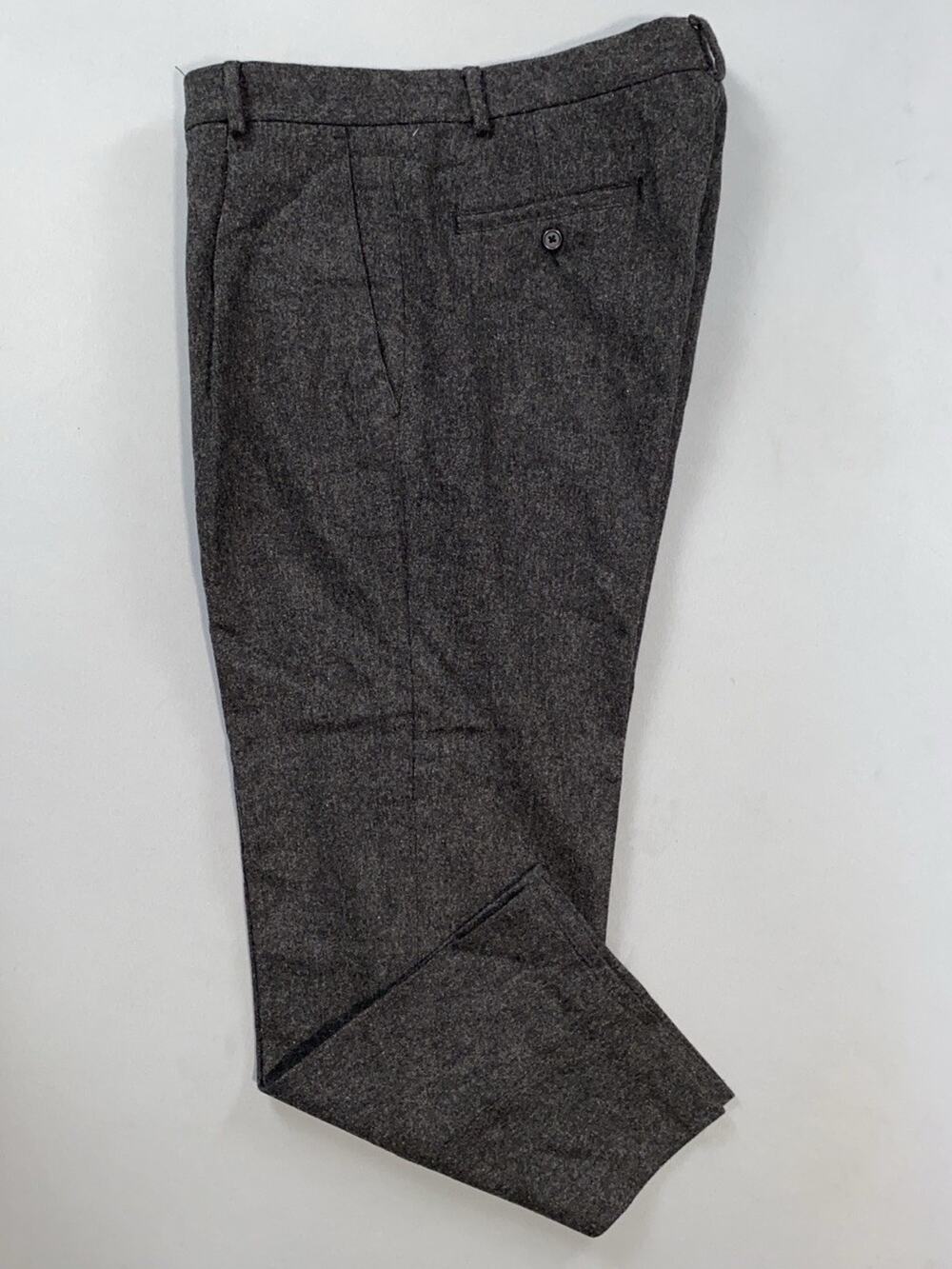 Ralph Lauren Polo Vintage Single Pleat Wool Flannel Chino Pants. Charcoal, 33X27